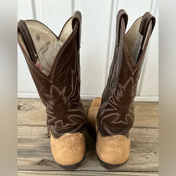 Olathe Boot Co. Brown and Tan Heeled Boots - Picture 6 of 9